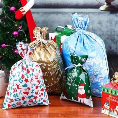 🎄Christmas Sales 49% OFF-Drawstring Christmas Gift Bags (Biodegradable)